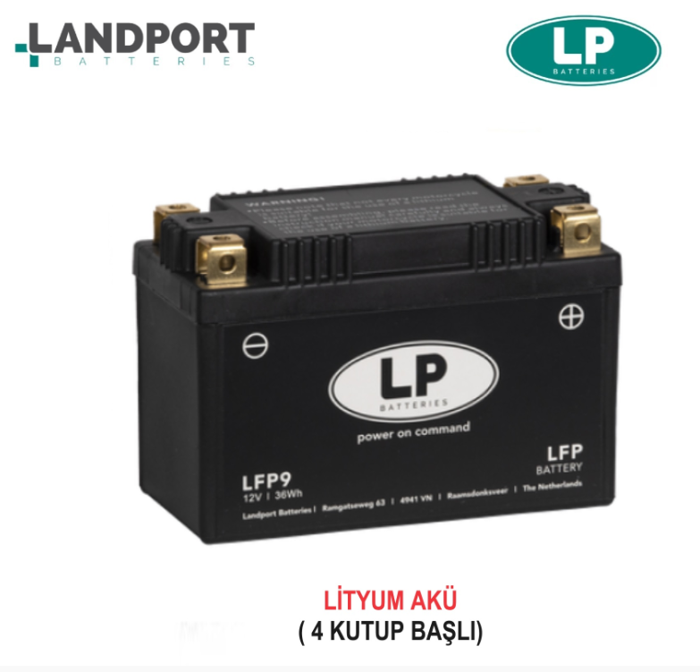 KAWASAKI NİNJA 300 2013-2017 LANDPORT LİTYUM AKÜ LFP9