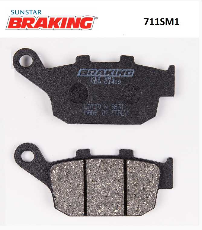 TRİUMPH TRİDENT 660 BRAKING YARI METALİK ARKA FREN BALATASI 711SM1