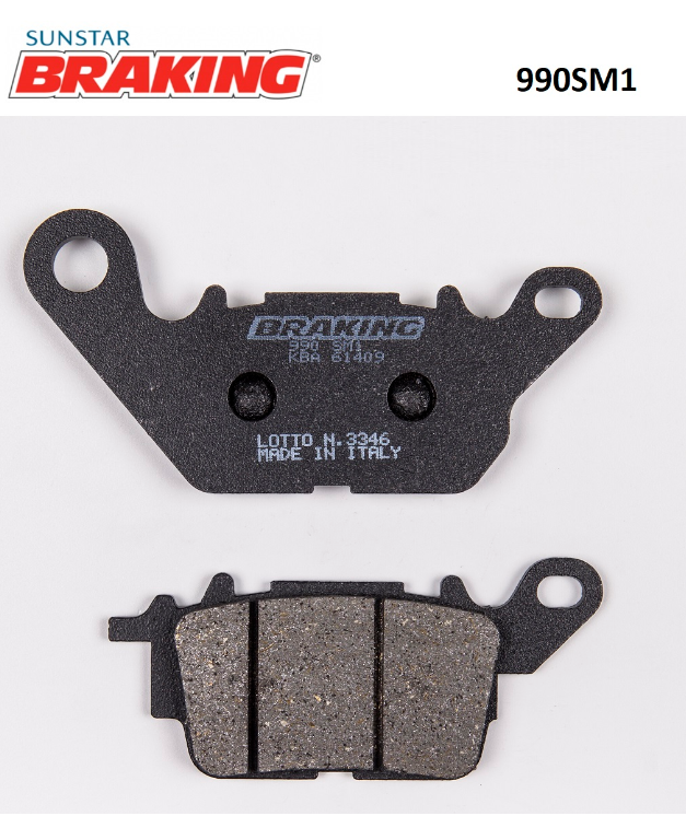 YAMAHA NMAX 125 2015 - 2023 BRAKING 990SM1 YARI METALİK ÖN FREN BALATASI