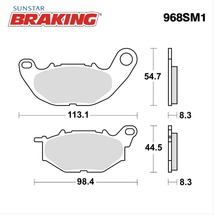 YAMAHA X-MAX 250 2017-2023 BRAKING YARI METALİK ÖN FREN BALATASI 968SM1