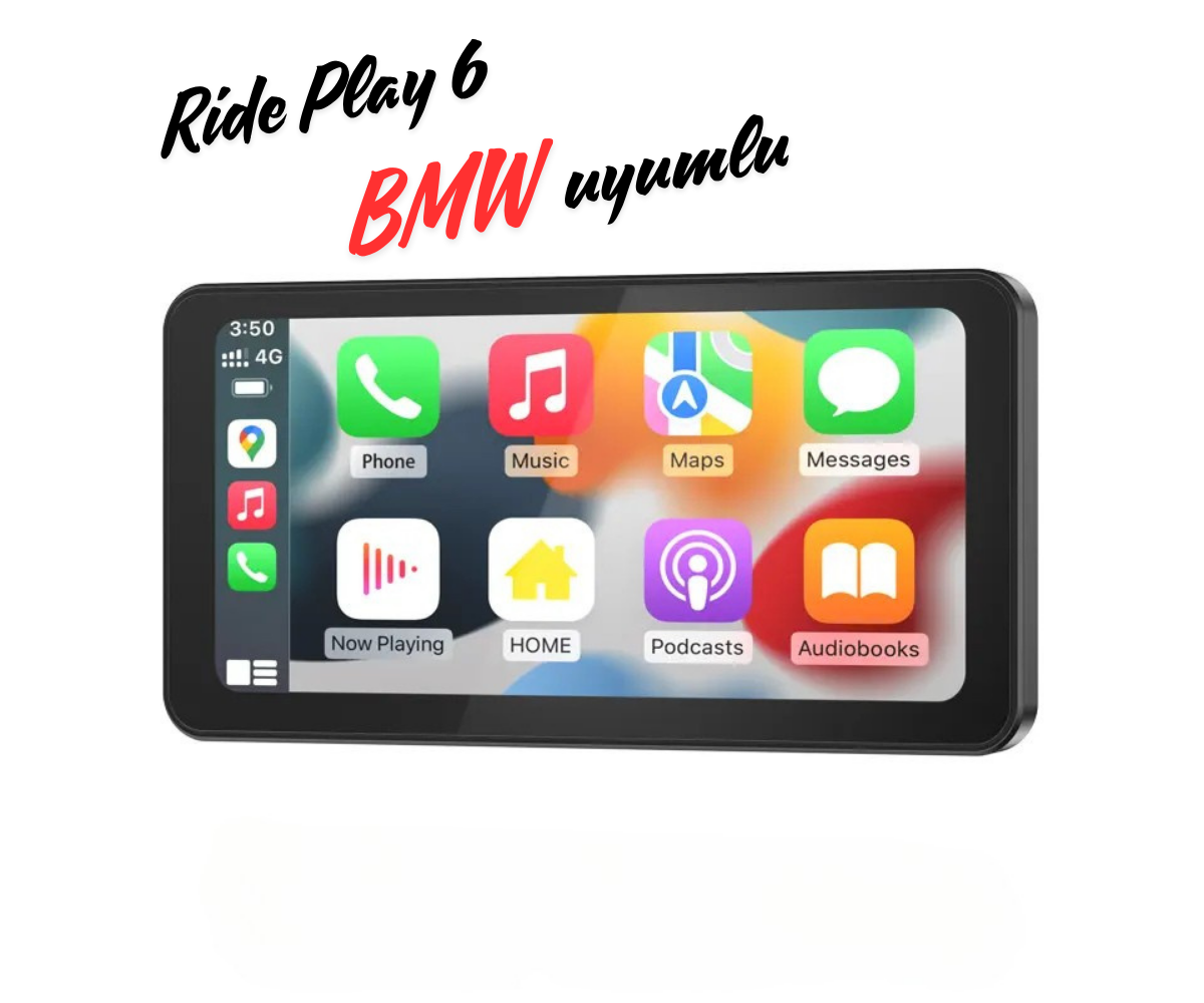 Trip Mate Ride Play 6 BMW Motosiklet Uyumlu Kablosuz CarPlay ve Android Auto Cihazı
