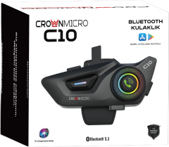 Crown Micro C10 Motosiklet Kask Kulaklık Intercom Uygulama Destekli Motosiklet Interkom
